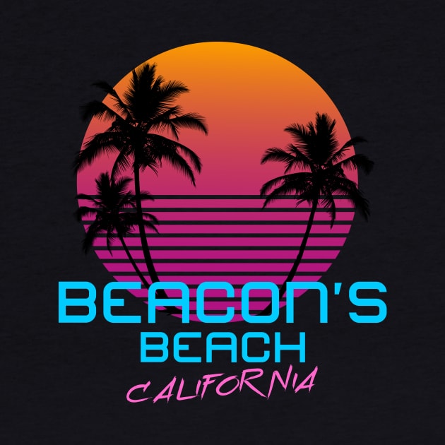 Beacon's Beach California Retro 80's by OCSurfStyle